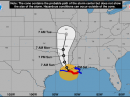 The predicted path of Hurricane Barry. [NOAA Graphic]